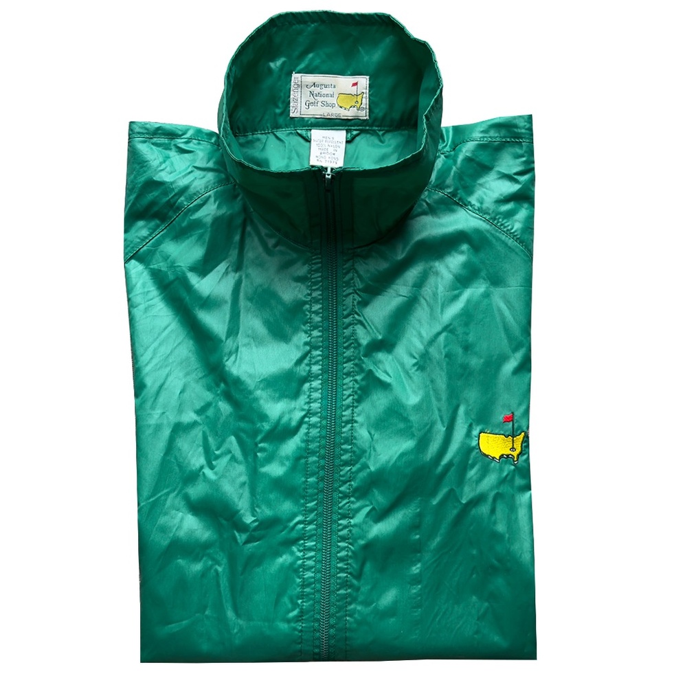 Augusta National Golf Shop Water Repellent Golf Jacket with Zipper Closure Nylon